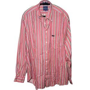 Faconnable XL - Striped Multicolor Button-Up Shirt - Long Sleeve